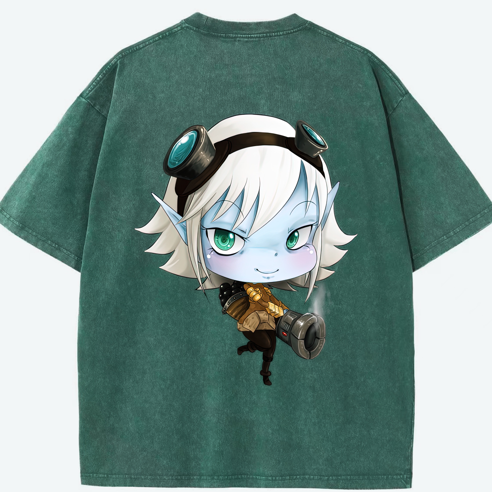 リーグ・オブ・レジェンド League of Legends LOL 綿100% ヴィンテージ風 半袖Tシャツ（背面プリント）